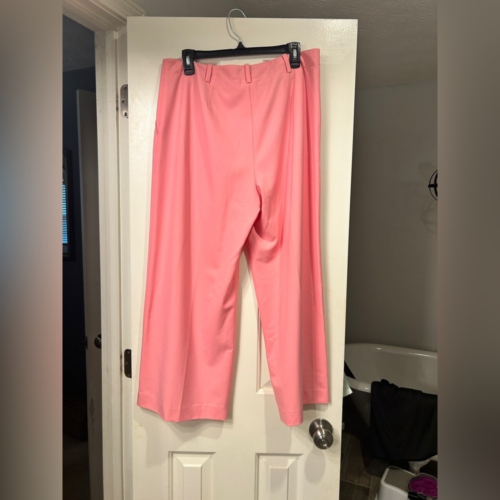 Trina Turk Vibrant Pink Cropped Wide-Leg Pants - Picture 5 of 12